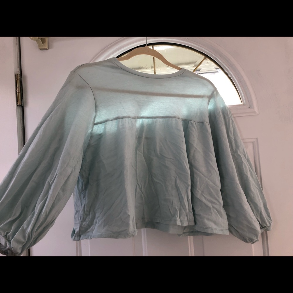 NWOT | Boxy Blue Crop Top